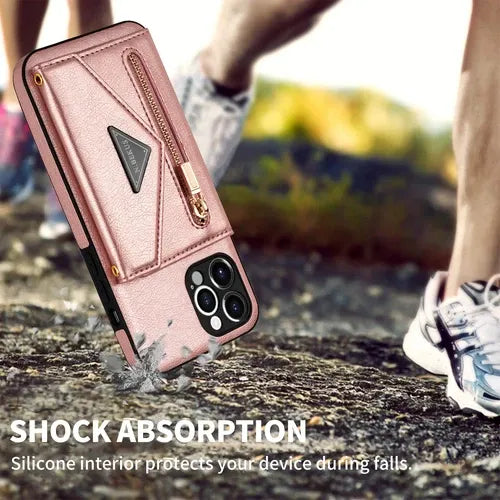 GearWithLove™ Luxury Crossbody Wallet Phone Case for iPhone