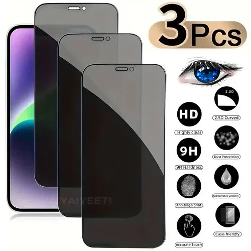 GearWithLove™ 3-Pack Privacy Tempered Glass Screen Protector for iPhone.
