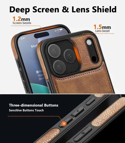Slim Luxury Leather Case Cover for iPhone