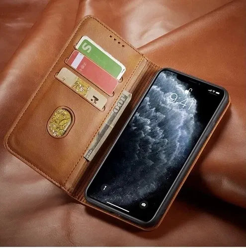 GearWithLove™ Luxury Classic Magnetic Flip Wallet Case for iPhone