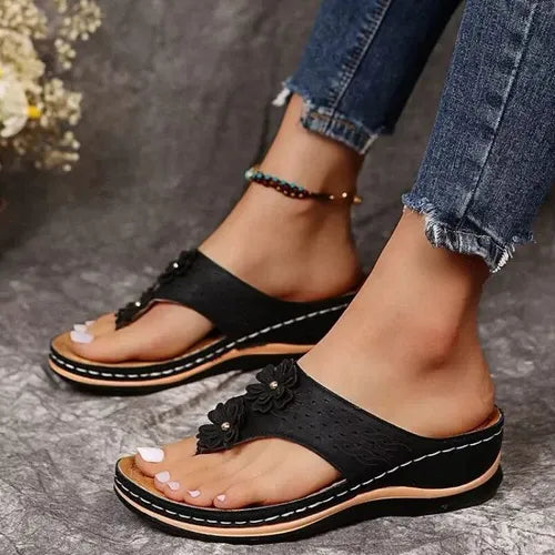 GearWithLove™ BloomStep Flower Comfort Wedge Sandals