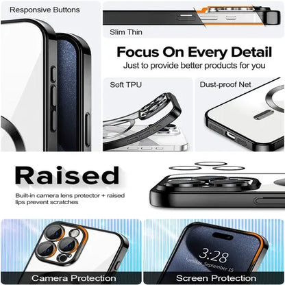 GearWithLove™ Luxury Clear MagSafe Camera Lens Case for iPhone