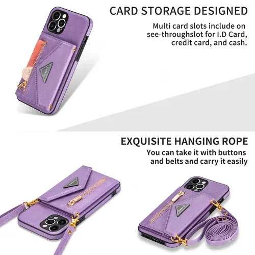 GearWithLove™ Luxury Crossbody Wallet Phone Case for iPhone