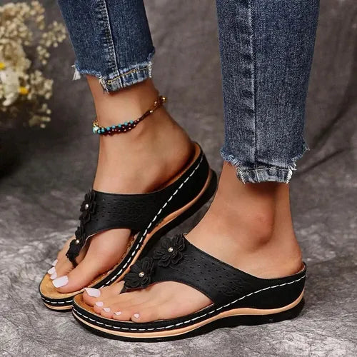 GearWithLove™ BloomStep Flower Comfort Wedge Sandals