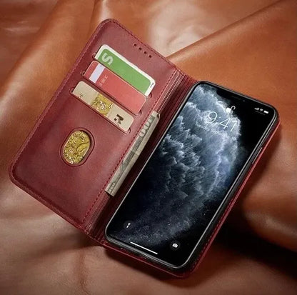 GearWithLove™ Luxury Classic Magnetic Flip Wallet Case for iPhone