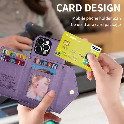 GearWithLove™ Luxury Crossbody Wallet Phone Case for iPhone