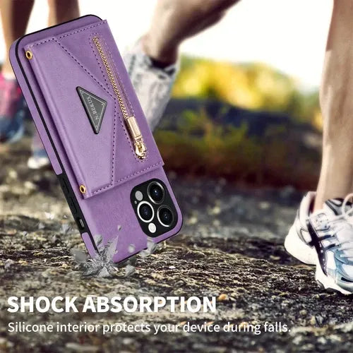 GearWithLove™ Luxury Crossbody Wallet Phone Case for iPhone