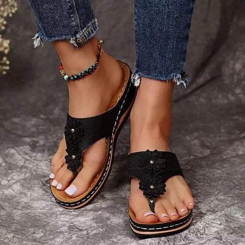 GearWithLove™ BloomStep Flower Comfort Wedge Sandals