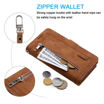 GearWithLove™ Luxury Zipper Wallet Phone Case for iPhone