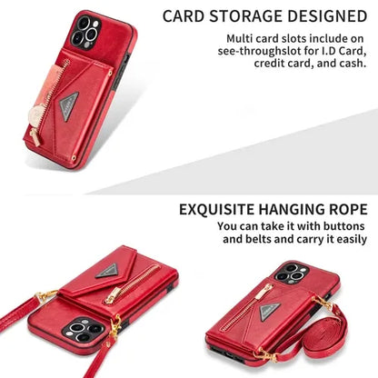 GearWithLove™ Luxury Crossbody Wallet Phone Case for iPhone