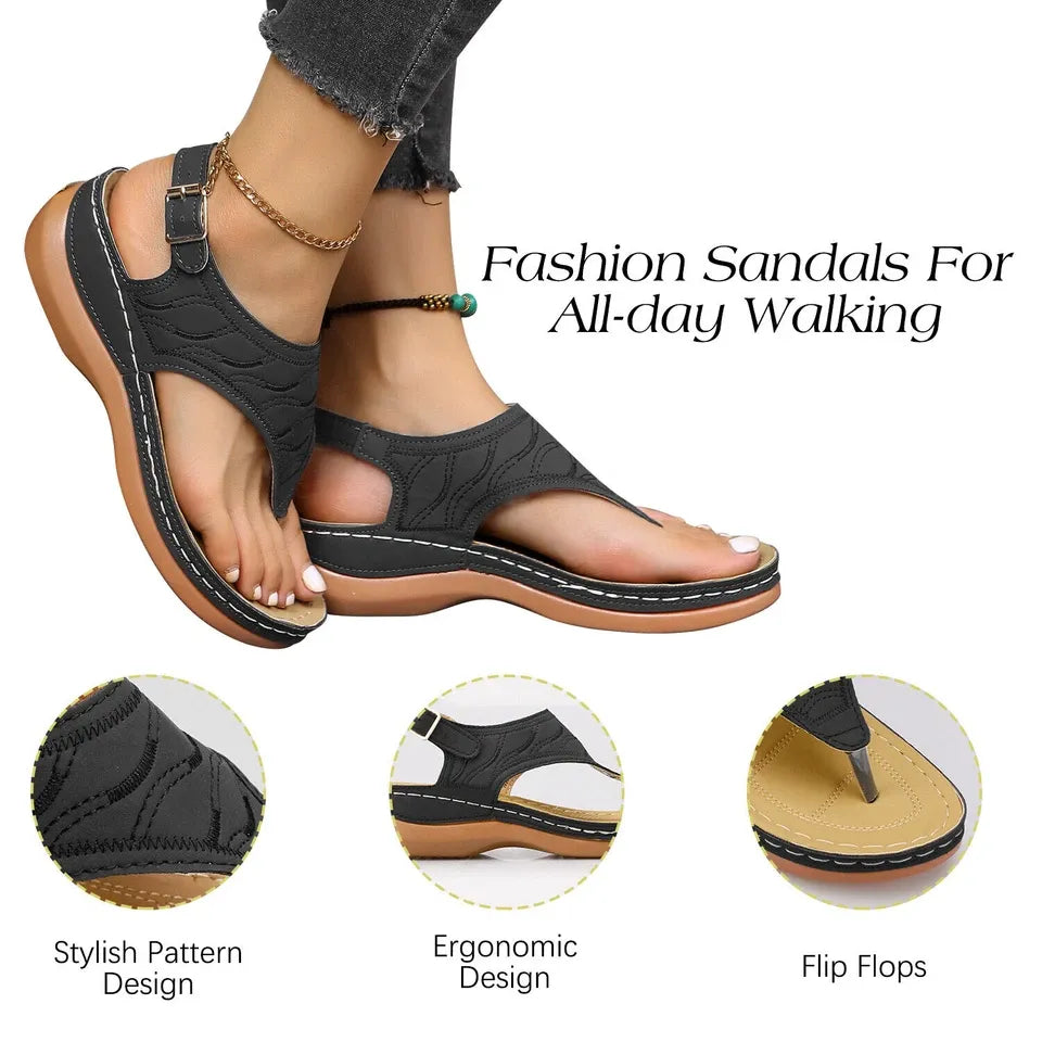 GearWithLove™ CloudStep Low-Wedge Orthopedic Comfort Sandals