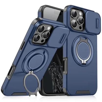 GearWithLove™ Rugged Magnetic Ring Camera Cover Case for iPhone