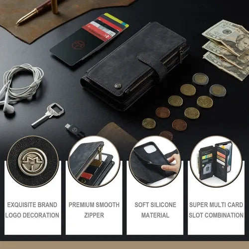 GearWithLove™ Luxury Signature Wallet Flip Case for iPhone
