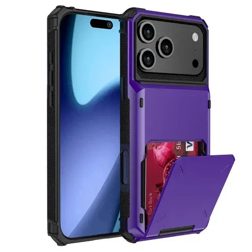 GearWithLove™ Armor Wallet Card Holder Case for iPhone