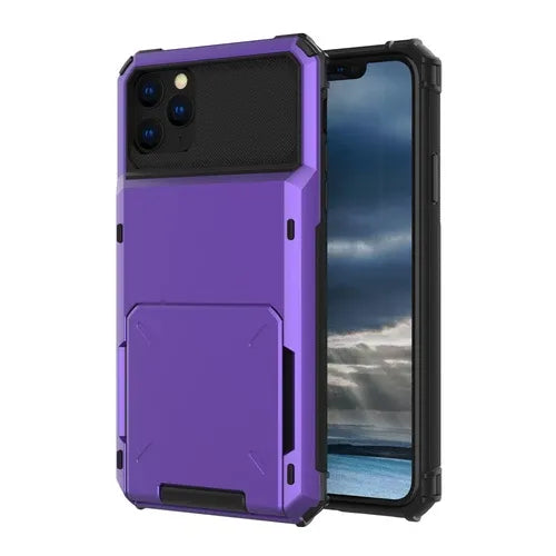 GearWithLove™ Armor Wallet Card Holder Case for iPhone