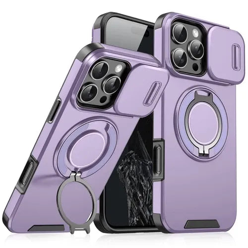 GearWithLove™ Rugged Magnetic Ring Camera Cover Case for iPhone