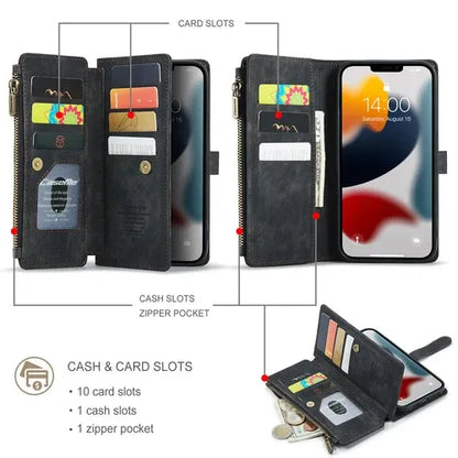 GearWithLove™ Luxury Signature Wallet Flip Case for iPhone