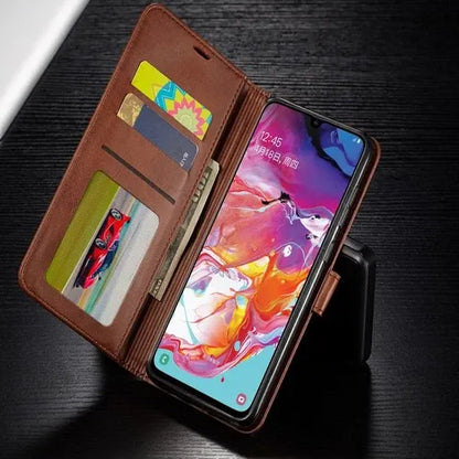 Samsung Wallet Case + Tempered Glass