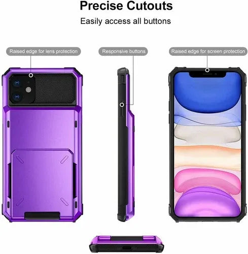 GearWithLove™ Armor Wallet Card Holder Case for iPhone