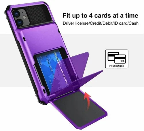 GearWithLove™ Armor Wallet Card Holder Case for iPhone