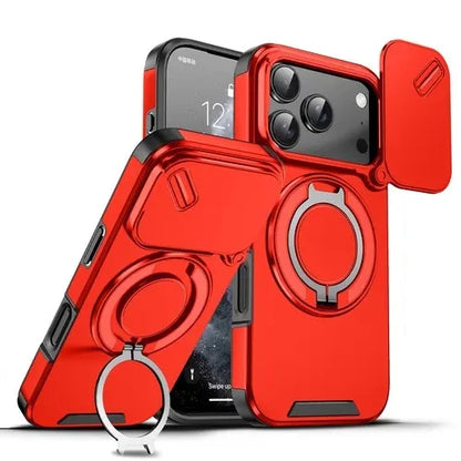GearWithLove™ Rugged Magnetic Ring Camera Cover Case for iPhone
