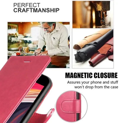 Samsung Wallet Case + Tempered Glass