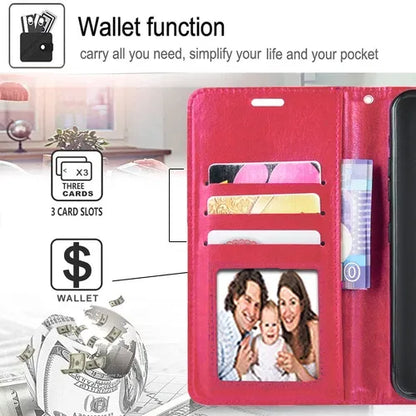 Samsung Wallet Case + Tempered Glass