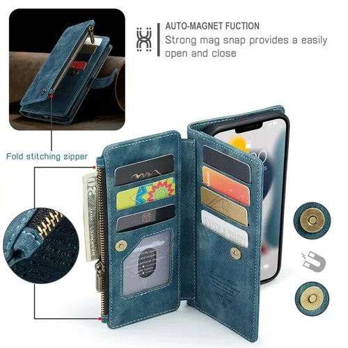 GearWithLove™ Luxury Signature Wallet Flip Case for iPhone