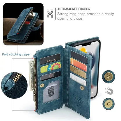 GearWithLove™ Luxury Signature Wallet Flip Case for iPhone