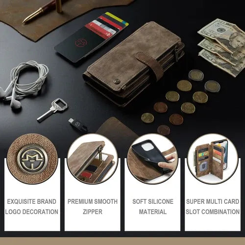 GearWithLove™ Luxury Signature Wallet Flip Case for iPhone