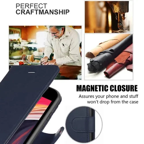 Samsung Wallet Case + Tempered Glass
