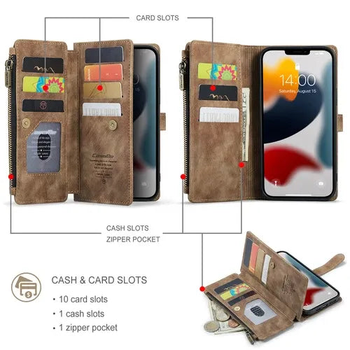 GearWithLove™ Luxury Signature Wallet Flip Case for iPhone