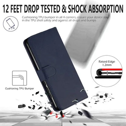 Samsung Wallet Case + Tempered Glass