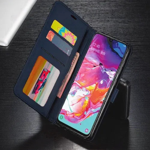 Samsung Wallet Case + Tempered Glass