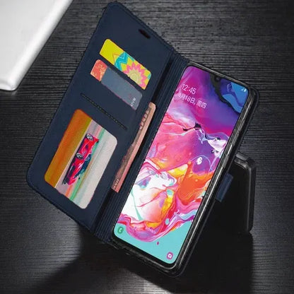 Samsung Wallet Case + Tempered Glass