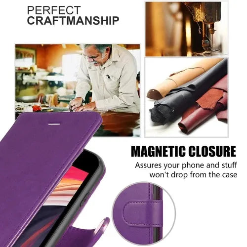 Samsung Wallet Case + Tempered Glass