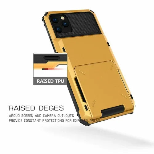 GearWithLove™ Armor Wallet Card Holder Case for iPhone
