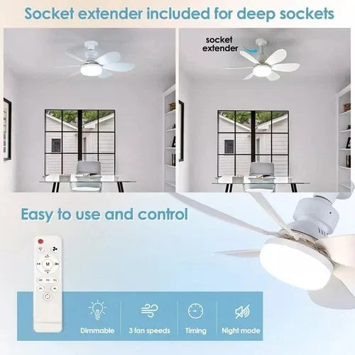 GearWithLove™ SocketBreeze 2-in-1 Fan Light
