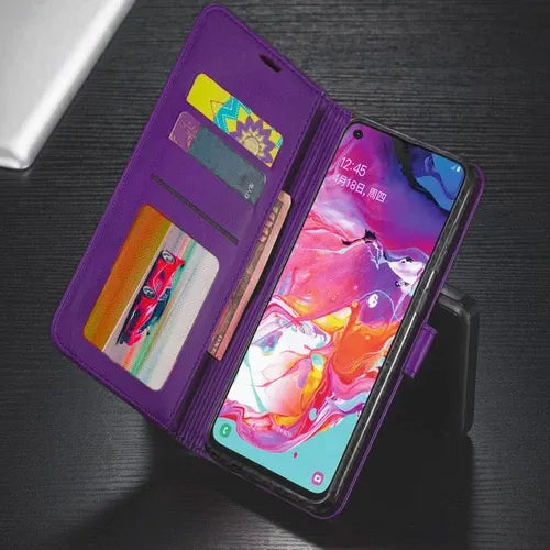 Samsung Wallet Case + Tempered Glass