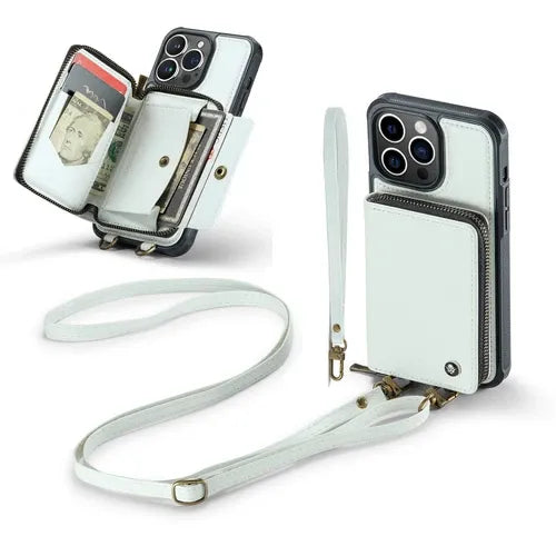GearWithLove™ Luxury Vintage Leather Crossbody Wallet Case for iPhone