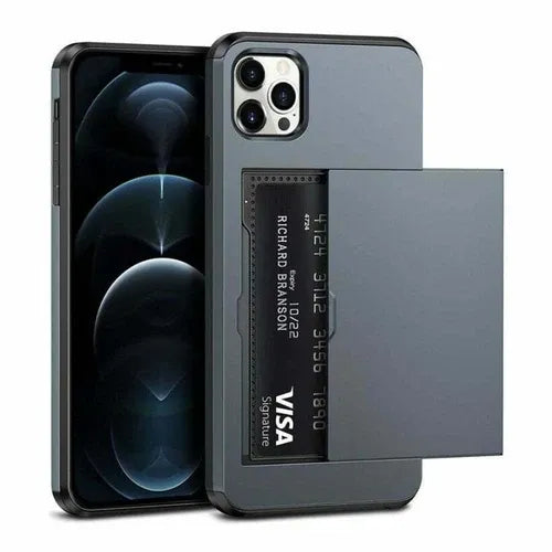 GearWithLove™ Luxury Slim Card Slider Wallet Case for iPhone