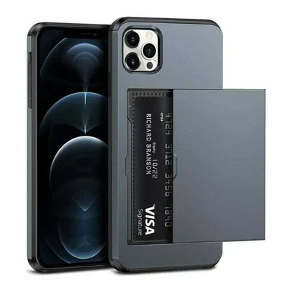 GearWithLove™ Luxury Slim Card Slider Wallet Case for iPhone