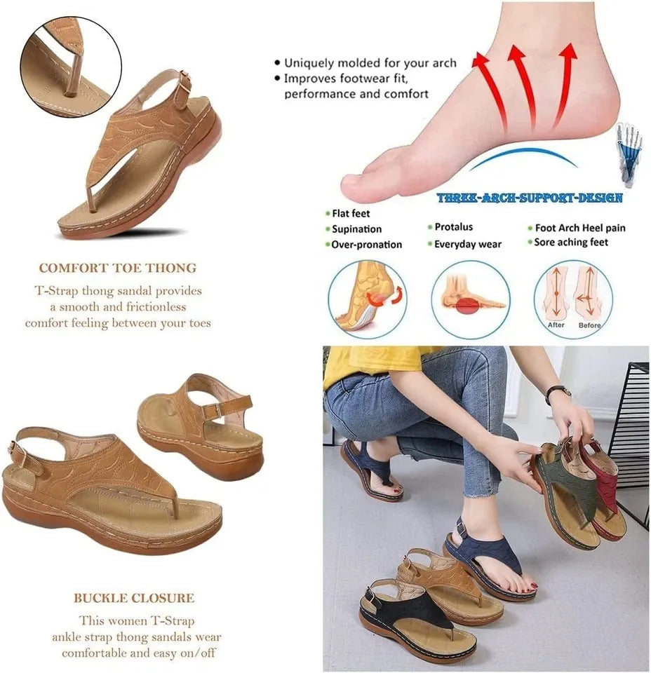 GearWithLove™ CloudStep Low-Wedge Orthopedic Comfort Sandals
