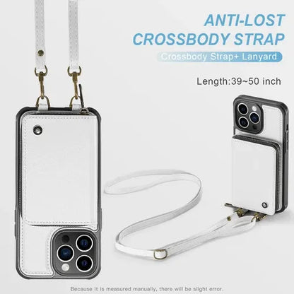 GearWithLove™ Luxury Vintage Leather Crossbody Wallet Case for iPhone