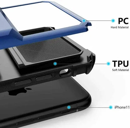 GearWithLove™ Armor Wallet Card Holder Case for iPhone