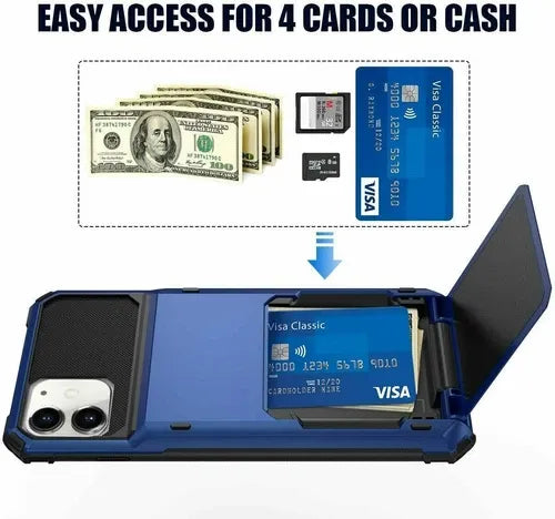 GearWithLove™ Armor Wallet Card Holder Case for iPhone