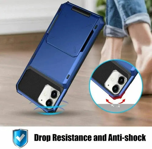 GearWithLove™ Armor Wallet Card Holder Case for iPhone
