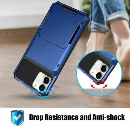 GearWithLove™ Armor Wallet Card Holder Case for iPhone