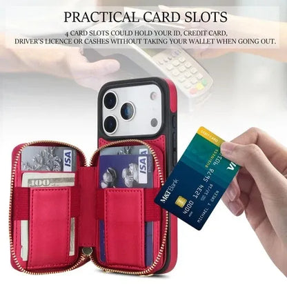 GearWithLove™ Luxury Quilted Crossbody Wallet Case for iPhone