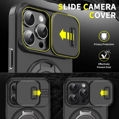 GearWithLove™ Rugged Magnetic Ring Camera Cover Case for iPhone